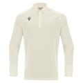 Hutton Shirt LS OFFWHT XXL Teknisk langarmet poloskjorte