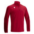 Arno 1/4 Zip Top RED L Teknisk treningsgenser - Unisex