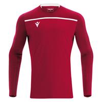 Deneb Shirt Longsleeve RED/WHT L Teknisk spillertrøye med lang arm