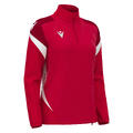 Leona Training 1/4 Zip Top W RED/WHT L Teknisk treningsgenser til dame